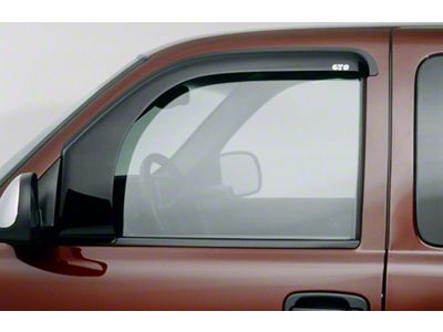1980-1996 Bronco Ventgard Bubble Style Window Deflectors - Front - Smoke