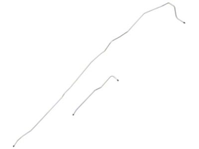 1980-86 Ford F-Series Pickup 4WD Shortbed 3/8 Main Fuel Splitter Lines - 2 Pieces, Driver's Side Tank & Routing - Original Steel