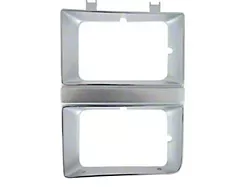 Headlight Bezel, Dual HL, Argent LH 81-82