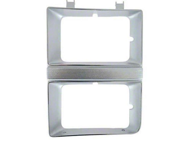 Headlight Bezel, Dual HL, Argent LH 81-82