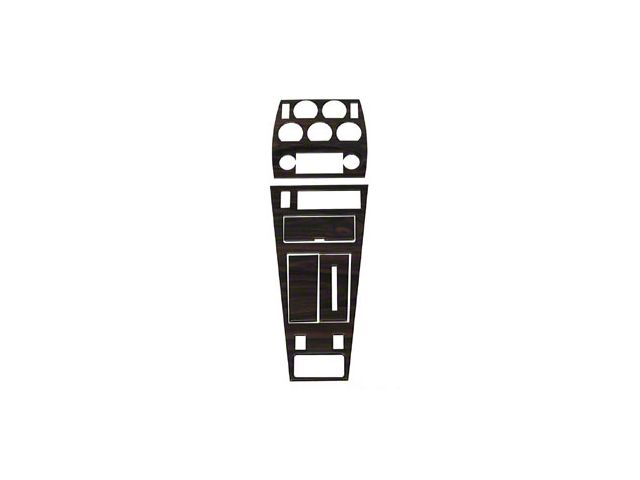1981-1982 Corvette Center Dash And Console Trim Kit For Cars With Air Conditioning And Defroster Rosewood