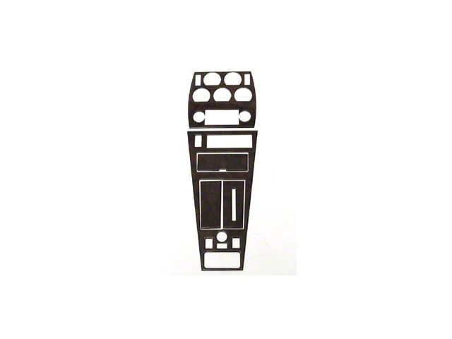 1981-1982 Corvette Dash And Console Trim Kit Center For Cars With AirConditioning Burlwood
