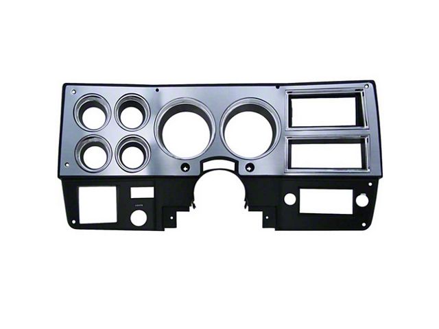 1981-1983 Chevy-GMC Truck Instrument Cluster Bezel With AC, Black With Chrome