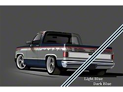 Paint Break Stripe Lt Blue/Dk Blue 81-87