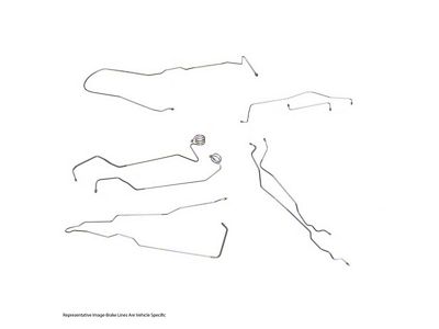 1981-1987 Chevy-GMC Truck Disc Brake Line Set, Power Brakes, Three Quarter Ton, 2WD, Longbed With Load Valve, Stainless Steel