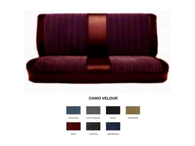 1981-1987 Chevy-GMC Truck Standard Cab Front Bench Seat Cover-Chino Velour Inserts With Matching Vinyl Trim