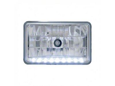 1981-1991 Chevy-GMC Truck Crystal Headlight With White Position Light, Dual Headlight Models, Low Beam, 4x6