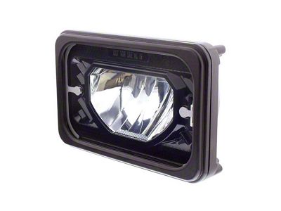 1981-1991 Chevy-GMC Truck Heated LED Headlight, Dual Headlight Models, 4x6, Black, Low Beam