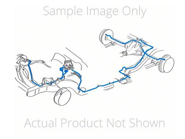 1981-87 Chevrolet/GMC Truck 2WD 3/4-Ton Std. Cab Longbed 1/4 F to R Brake Lines 2pc, Stainless