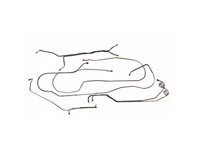 1981-87 Chevrolet/GMC Truck 2WD 3/4-Ton Std. Cab Longbed w/o Load Valve Power Disc Brake Line Set 8pc, OEM