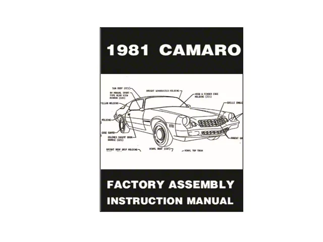 1981 Chevy Camaro Factory Assembly Instruction Manual