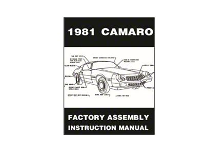 1981 Camaro Factory Assembly Instruction Manual