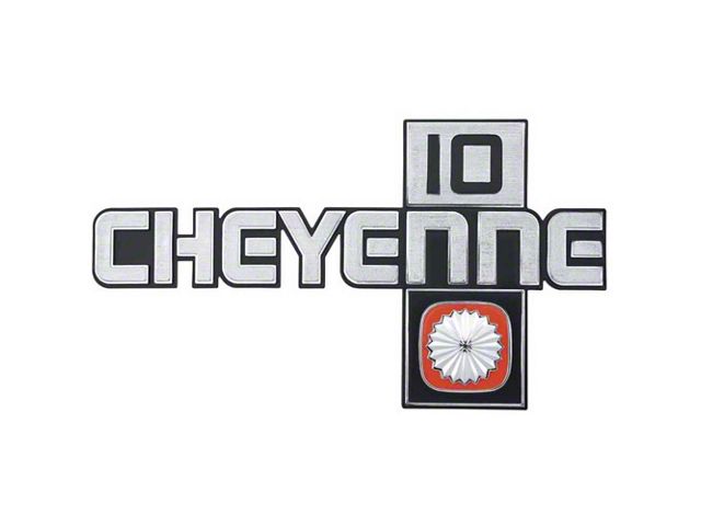 1981 Chevy Truck Fender Emblem, Cheyenne 10