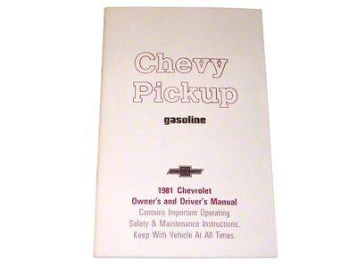 1981 Chevy Truck Owners Manual