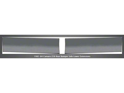 1982-1984 Camaro Z28 Rear Bumper Side Lower Extensions