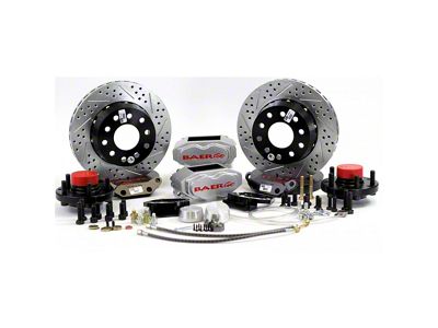 Baer SS4+ Front Big Brake Kit with 11-Inch Rotors; Silver Calipers (82-92 Camaro)