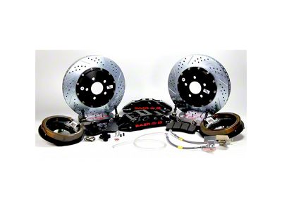 Baer Extreme+ Rear Big Brake Kit with 14-Inch Rotors; Black Calipers (82-92 Camaro w/ OE Borg Warner 9-Bolt C-Clip Housing Ends)