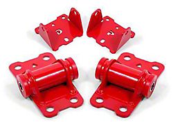 BMR Upper and Lower Motor Mount Kit with Polyurethane Bushings; Red (82-92 Camaro)
