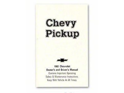 1982 Chevy Truck Owners Manual