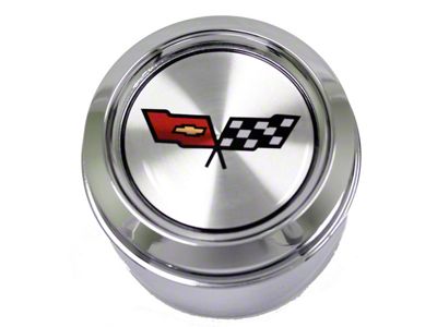 1982 Corvette Wheel Center Cap Chrome With Emblem For Cars With Aluminum Wheels