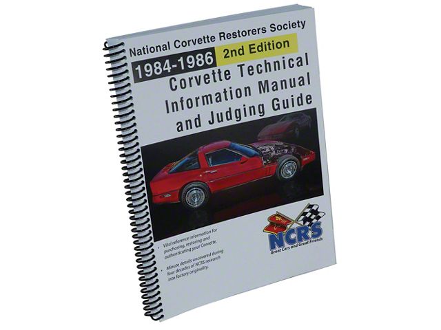 1984-1986 Corvette NCRS Technical Information Manual & Judging Guide