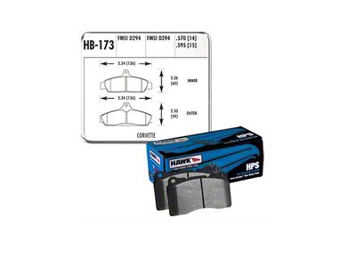 Disc Brake Pads, Front, HPS, Hawk, 1984-1987