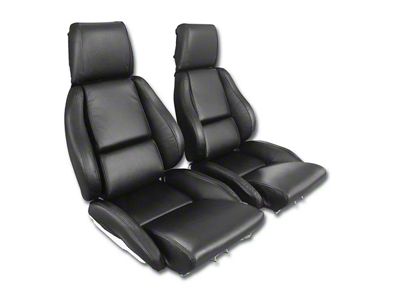 CA 1984-1988 Corvette Seat Covers Driver Leather Mounted On Foam Without Perforations Standard