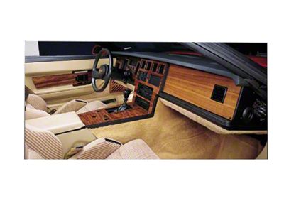 1984-1989 Corvette Center Dash & Console Kit With Speedo-Tach Simulated Rosewood