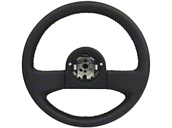 OE Series 14-Inch Steering Wheel; Black Leather (84-89 Corvette C4 w/ Telescopic Column)