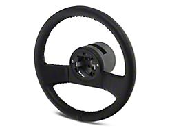 OE Series 14-Inch Steering Wheel; Black Leather (84-89 Corvette C4 w/ Telescopic Column)