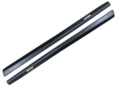 Upper Door Panel Trim; Black (84-89 Corvette C4 Coupe)