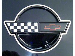 American Car Craft C4 Polished Stainless Steel Emblem Trim Rings (84-90 Corvette C4)
