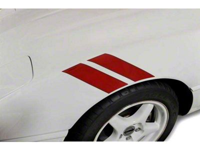 1984-1990 Corvette Fender Accent Stripes Red With Corvette Script