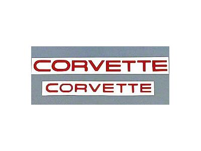 1984-1990 Corvette Lettering Decal Kit Red