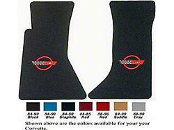 1984-1990 Corvette Lloyd Mats Floor Mats With Embroidered C4 Logos