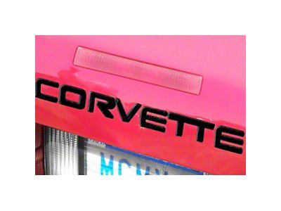 Rear Bumper Lettering Kit; Black (84-90 Corvette C4)