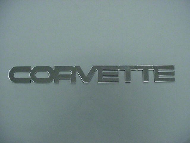 Rear Bumper Emblem, Acrylic, Chrome, 1984-1990