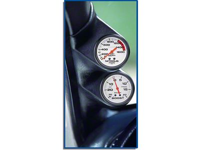 Auto Meter A-Pillar Dual Gauge Pod Mount; 2-1/16 Inch (84-96 Corvette C4)
