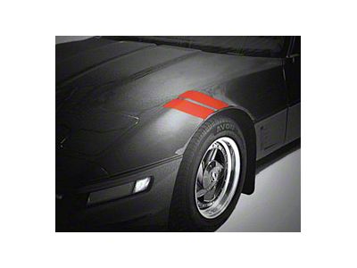 OPR Fender Accent Stripes, Front, Red, 1984-1996