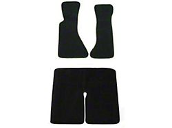 Floor Mat Set, Basic Black, Cut-Pile, 1984-1996