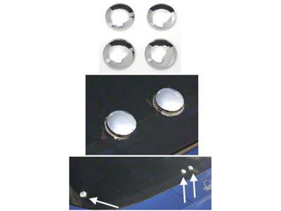 1984-1996 Corvette Hatch Window Nut Cover Set Chrome