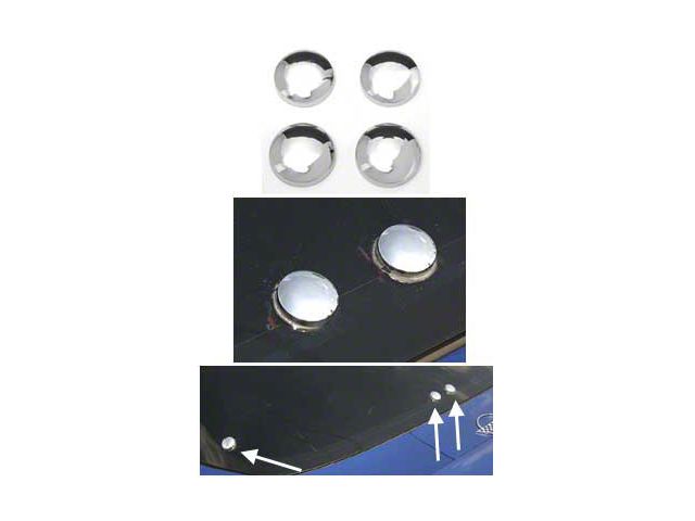 1984-1996 Corvette Hatch Window Nut Cover Set Chrome