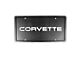 1984-1996 Corvette License Plate Black ABS With Chrome Lettering And Black Border