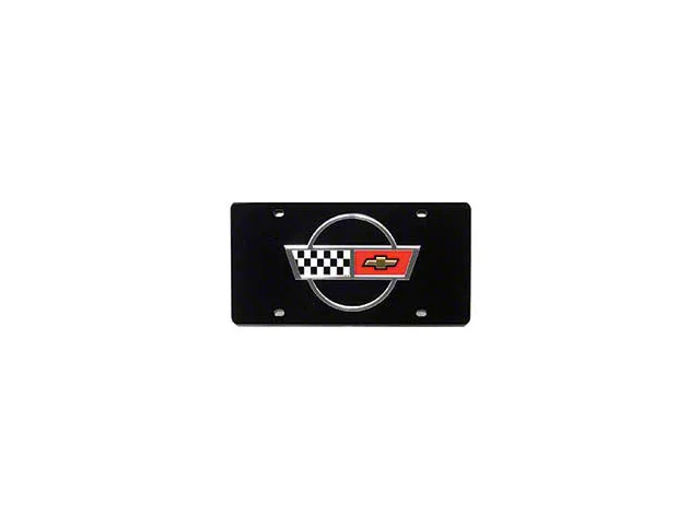 1984-1996 Corvette License Plate With C4 Logo Acrylic