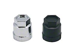 Lug Nut Cap Set, Plastic, Factory Style, Chrome, 1985-96