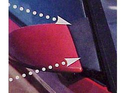 CA 1984-1996 Corvette Mirror Wind Noise Deflectors 