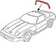 Rear Roof Weatherstrip; Latex (84-96 Corvette C4)