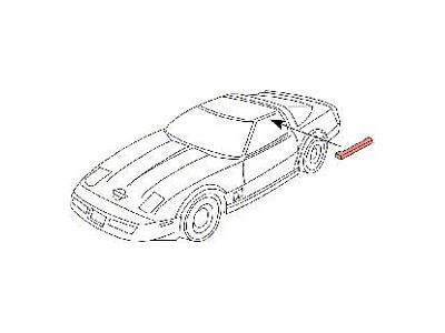 Side Roof Panel Weatherstrip, Coupe, Left, 1984-1996