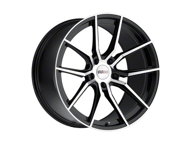 1984-2018 Corvette Cray Spider 19X10.5 Gloss Black With Mirror Cut Face 65mm Offset