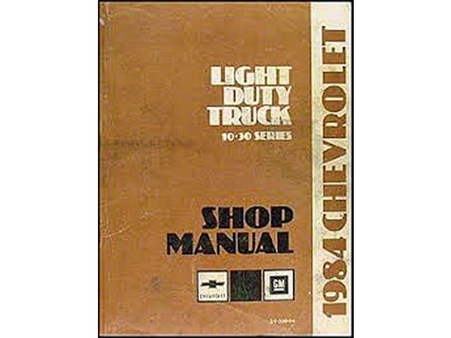 1984 Chevy Truck Shop Manual; 2 Volumes